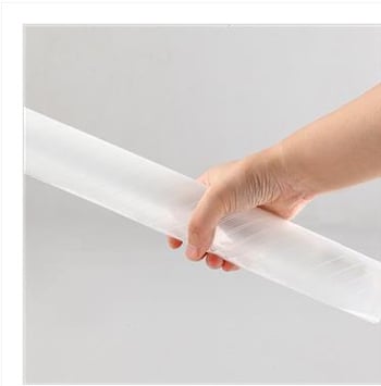 Comix C330 Geantă transparentă cu închidere prin capsă, model pătrățel, dosar A4 PVC