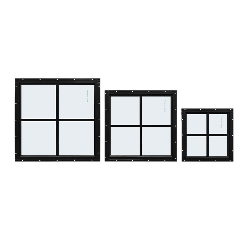 Ferestre fixe pătrate din aliaj de aluminiu, ferestre panoramice, sticlă întărită, seria 38