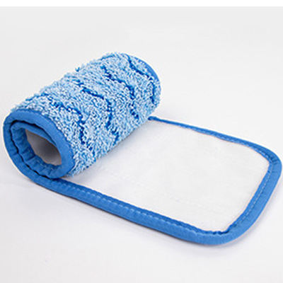 Mop plat cu fibră microfină ultra-fină, țesătură în model în valuri, sistem codificat pe culori, detașabil și lavabil la temperaturi înalte, pentru uz casnic.