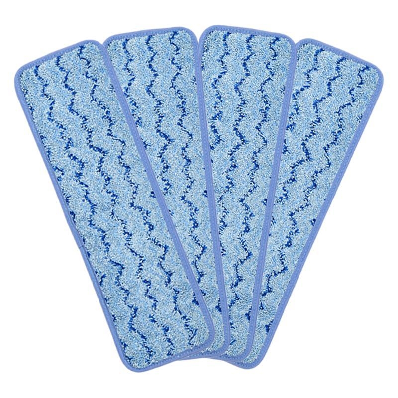 Mop plat cu fibră microfină ultra-fină, țesătură în model în valuri, sistem codificat pe culori, detașabil și lavabil la temperaturi înalte, pentru uz casnic.