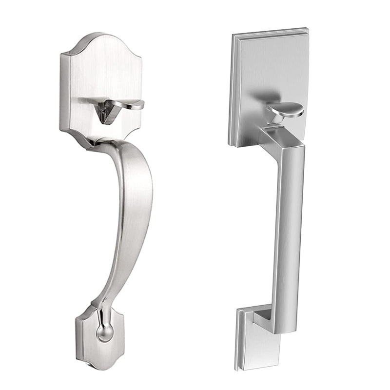 Încuietoare cu mâner în stil american pentru ușa de dormitor, aliaj de zinc, ușă interioară, amprentă 60–70 mm