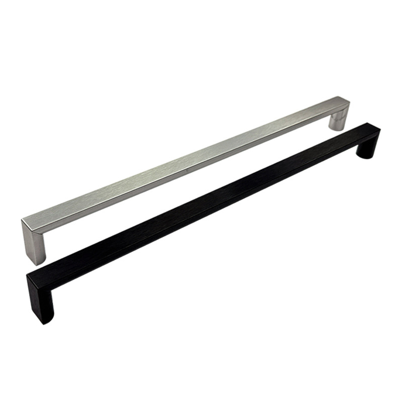 Mâner din aluminiu negru pentru uși, ferestre, dulapuri, garderobe, sertare și dulapuri pentru pantofi, cu lungime extinsă
