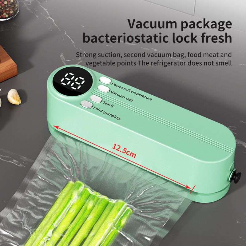 Mașină de sigilat vacuum mini, fără fir, pentru uz casnic, sigilare alimentară, ambalare bucătărie