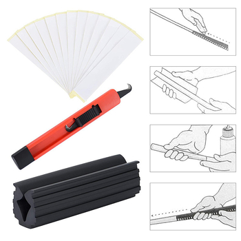 Set de bandă dublu-adezivă pentru înlocuirea prizei crosei de golf, cu accesorii pentru demontare și fixare (set de trei piese)