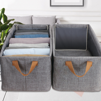 Cutie de depozitare pentru garderobă din material textil, pliabilă, fără capac, multifuncțională, portabilă