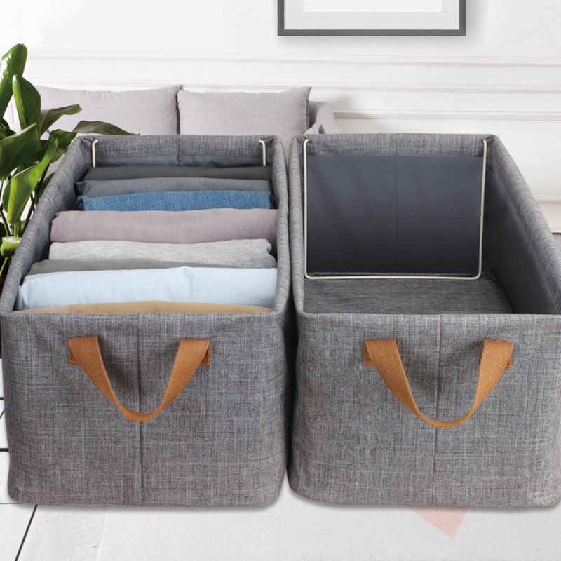 Cutie de depozitare pentru garderobă din material textil, pliabilă, fără capac, multifuncțională, portabilă