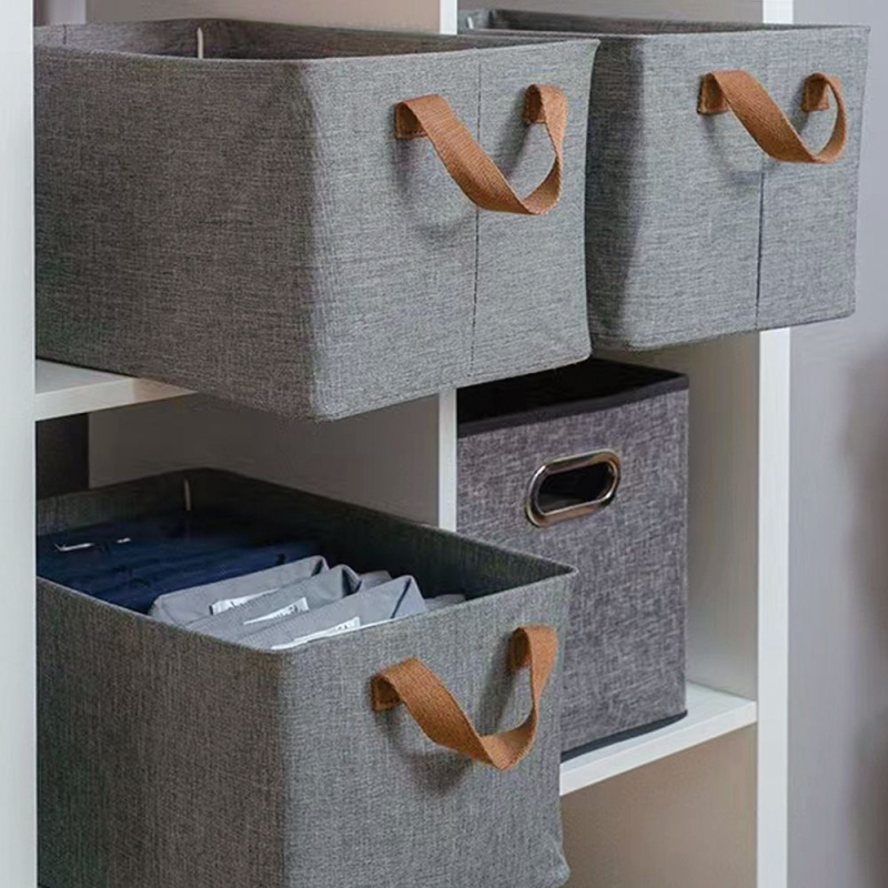 Cutie de depozitare pentru garderobă din material textil, pliabilă, fără capac, multifuncțională, portabilă