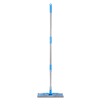 Langjing mop plat cu mâner extensibil, rotație de 360°, țesătură detașabilă, curățare uscată și umedă, pentru podele din lemn, microfibră