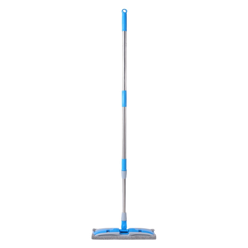 Langjing mop plat cu mâner extensibil, rotație de 360°, țesătură detașabilă, curățare uscată și umedă, pentru podele din lemn, microfibră