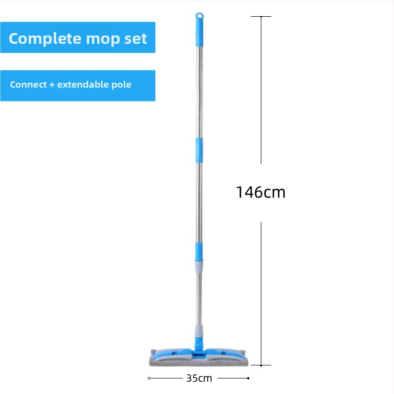 Langjing plochý mop s teleskopickou rukoväťou, 360° otáčanie, odnímateľná handra, suché a mokré upratovanie, drevené podlahy, mikrovlákno