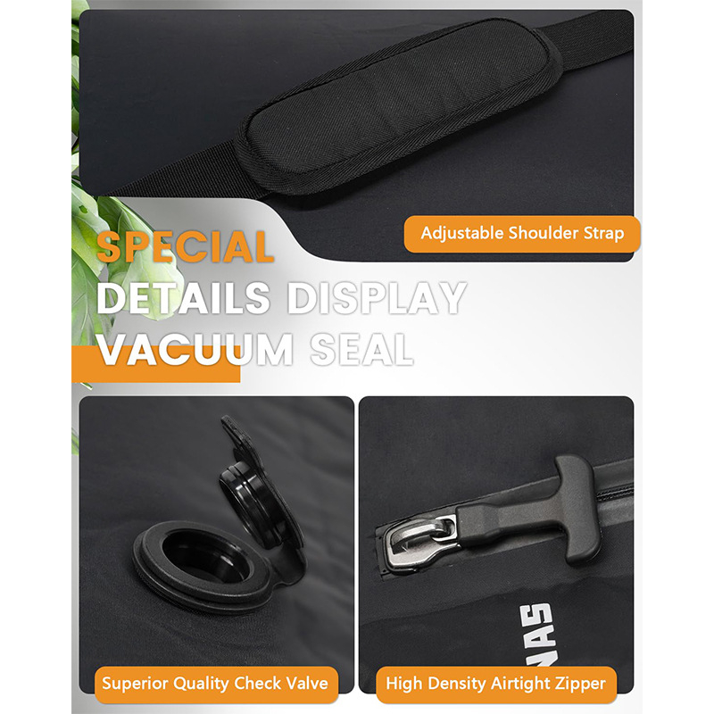 Sac de comprimare vacuum, etanș, rezistent la umezeală și apă, pentru haine, genți și valize, potrivit pentru călătorii de afaceri