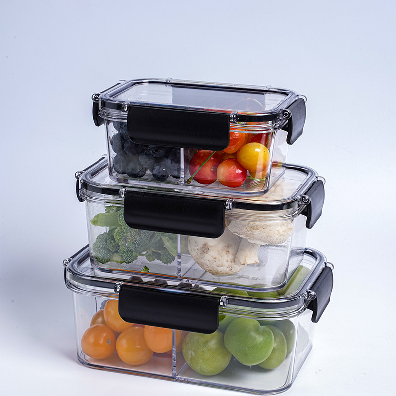 Cutie de păstrare a prospețimii pentru bucătărie, plastic alimentar transparent, cutie etanșă pentru fructe și prânz