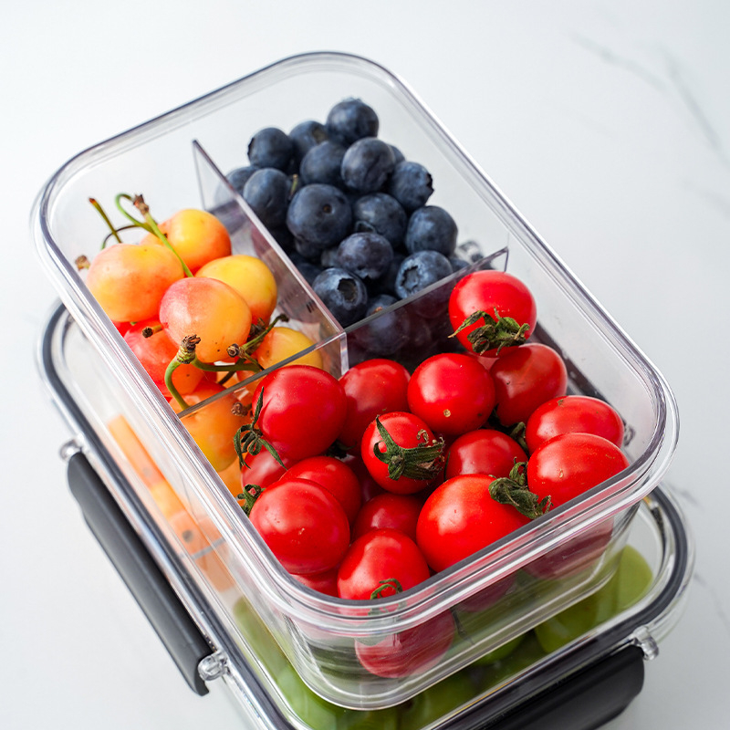 Cutie de păstrare a prospețimii pentru bucătărie, plastic alimentar transparent, cutie etanșă pentru fructe și prânz