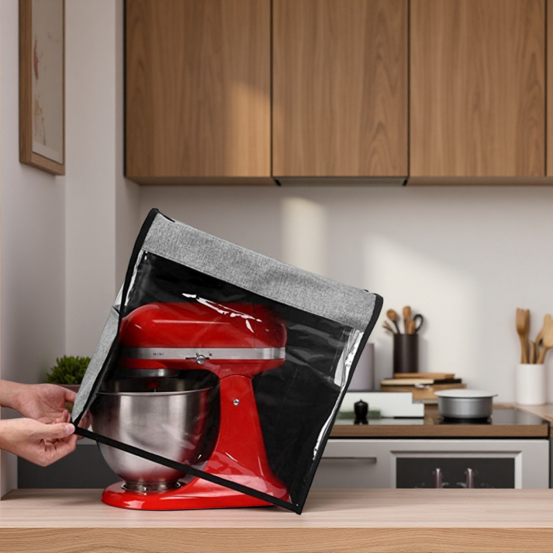 Acoperire universală pentru praf pentru mixer de bucătărie, aparat de cafea și friteuză cu aer, cu cutie de depozitare pentru mărgele.