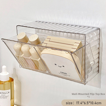 Organizator cosmetic transparent pentru oglindă, cu compartimente pentru bețișoare de bumbac, accesorii pentru păr, elastice, ruj și spațiu pentru pantofi