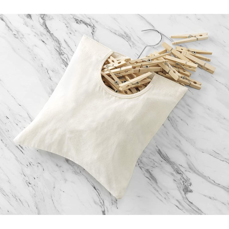 Sac de depozitare suspendabil din pânză pentru cleme de rufe, 32×27 cm, design modern minimalist
