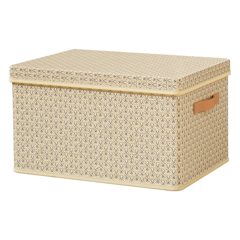 Bertrand Cutie de depozitare din țesătură, aspect ușor luxos, pliabilă cu mâner, protecție la praf și umezeală, organizare garderobă, 10–20 L