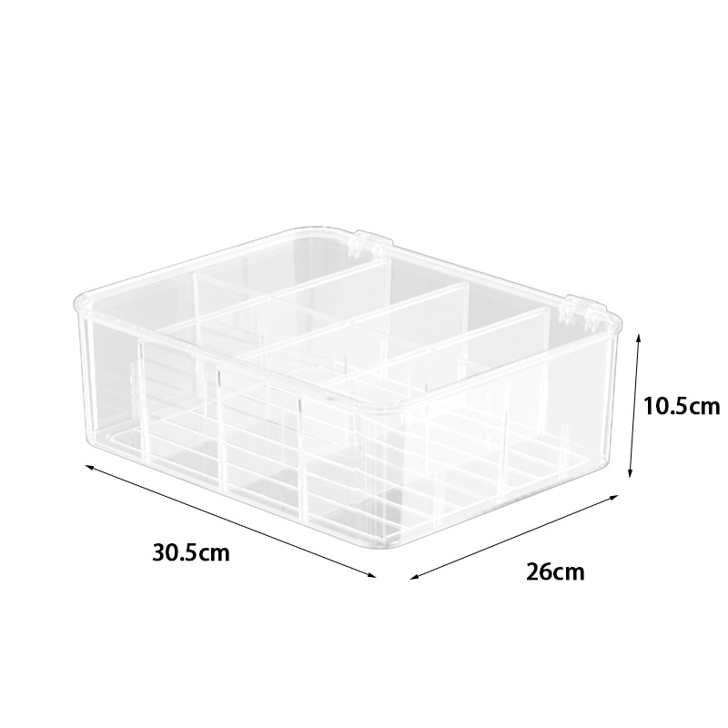 Organizator transparent pentru lenjerie, cu compartimente, 3 în 1 pentru garderoba dormitorului (șosete și lenjerie)