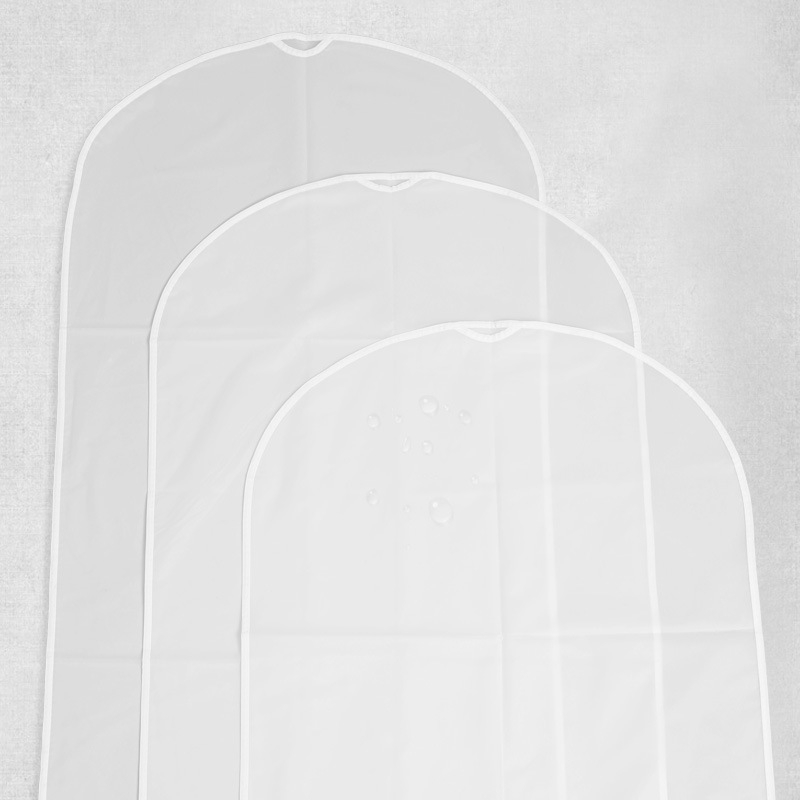 Husă transparentă din plastic pentru haine, protecție împotriva prafului și umezelii, pungă de agățat pentru curățare uscată, de unică folosință