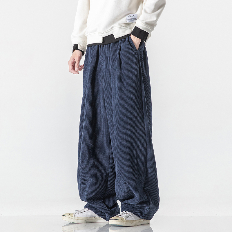 Pantaloni casual pentru bărbați corduroy harém, 2022 toamnă-iarnă, croi lejer, largi, plus size