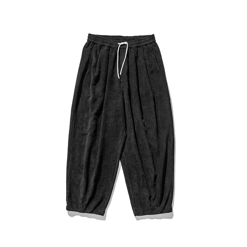 Pantaloni casual pentru bărbați corduroy harém, 2022 toamnă-iarnă, croi lejer, largi, plus size