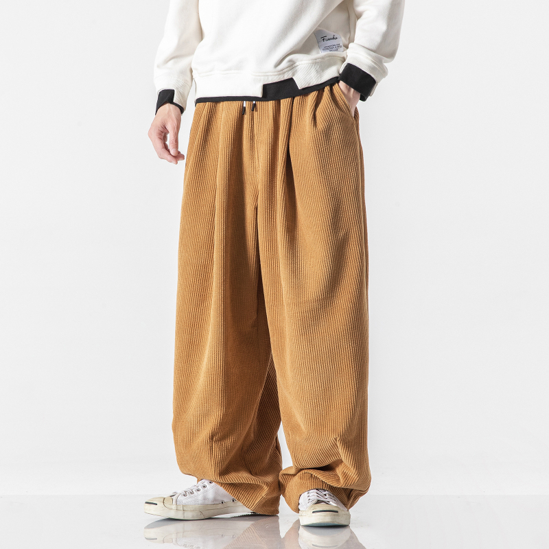 Pantaloni casual pentru bărbați corduroy harém, 2022 toamnă-iarnă, croi lejer, largi, plus size
