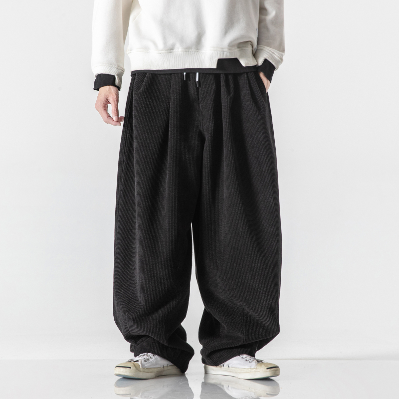 Pantaloni casual pentru bărbați corduroy harém, 2022 toamnă-iarnă, croi lejer, largi, plus size