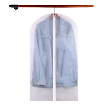 Sac de haine transparent, impermeabil, pentru paltoane și costume, cu agățare, lavabil