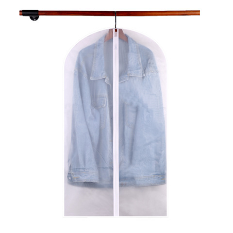 Sac de haine transparent, impermeabil, pentru paltoane și costume, cu agățare, lavabil