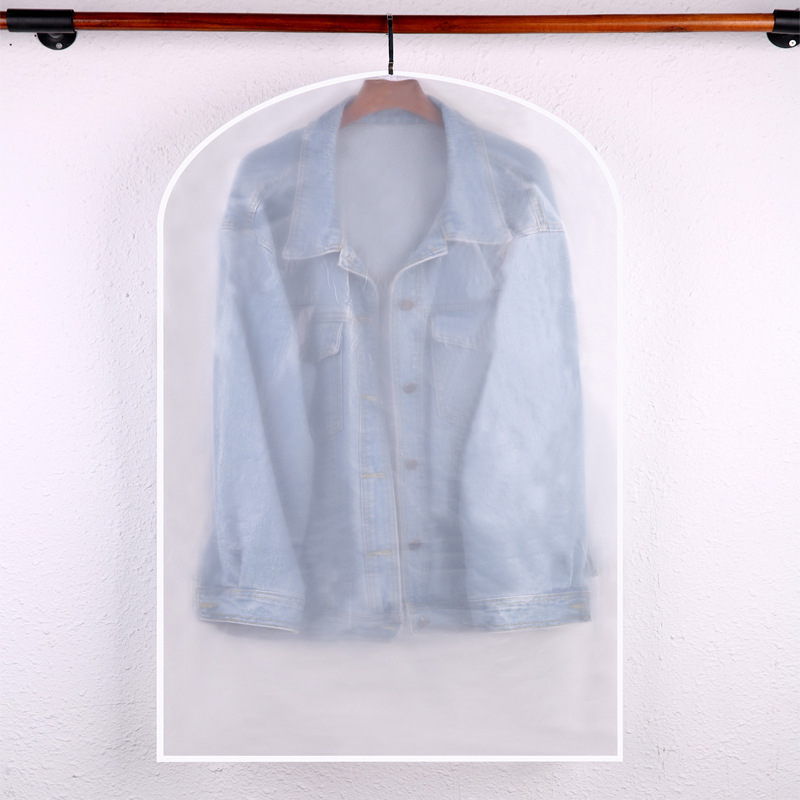 Sac de haine transparent, impermeabil, pentru paltoane și costume, cu agățare, lavabil