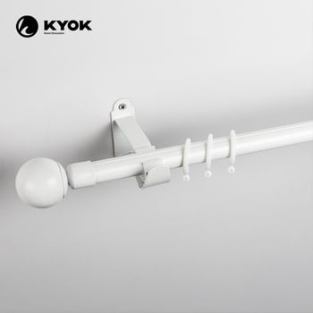Bară pentru perdele în stil nordic, simplă, albă și neagră, din aliaj de aluminiu, bară română pentru perdele cu montaj simplu sau dublu