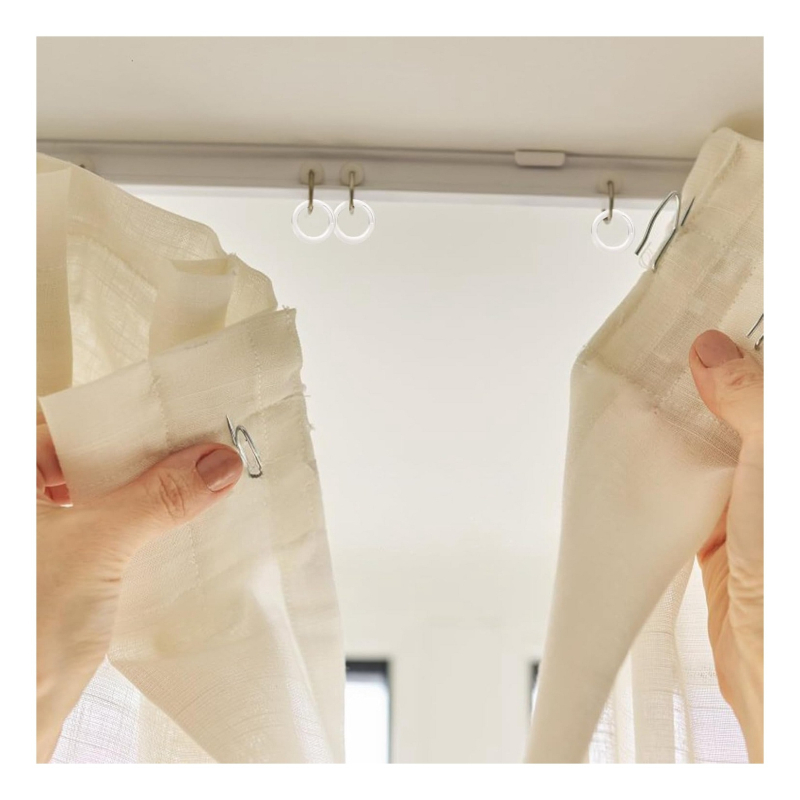 100 inele transparente pentru perdele romane și garnituri – set DIY pentru perdele de sărbători