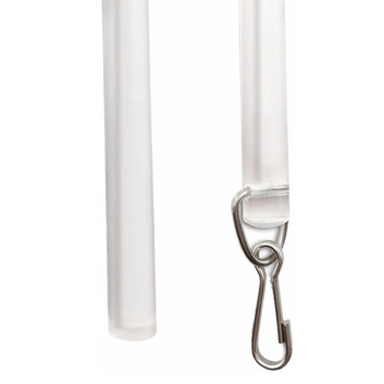 2 bucăți accesorii pentru bara de perdea din acrilic transparent, 91 cm (36 inchi)