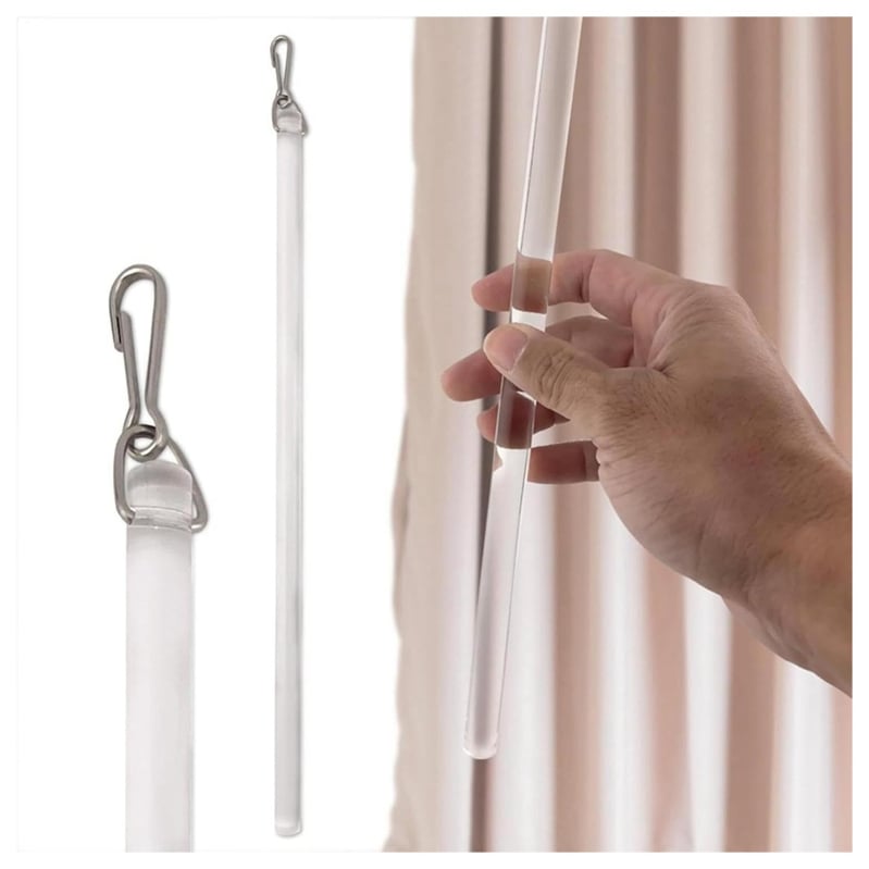 2 bucăți accesorii pentru bara de perdea din acrilic transparent, 91 cm (36 inchi)
