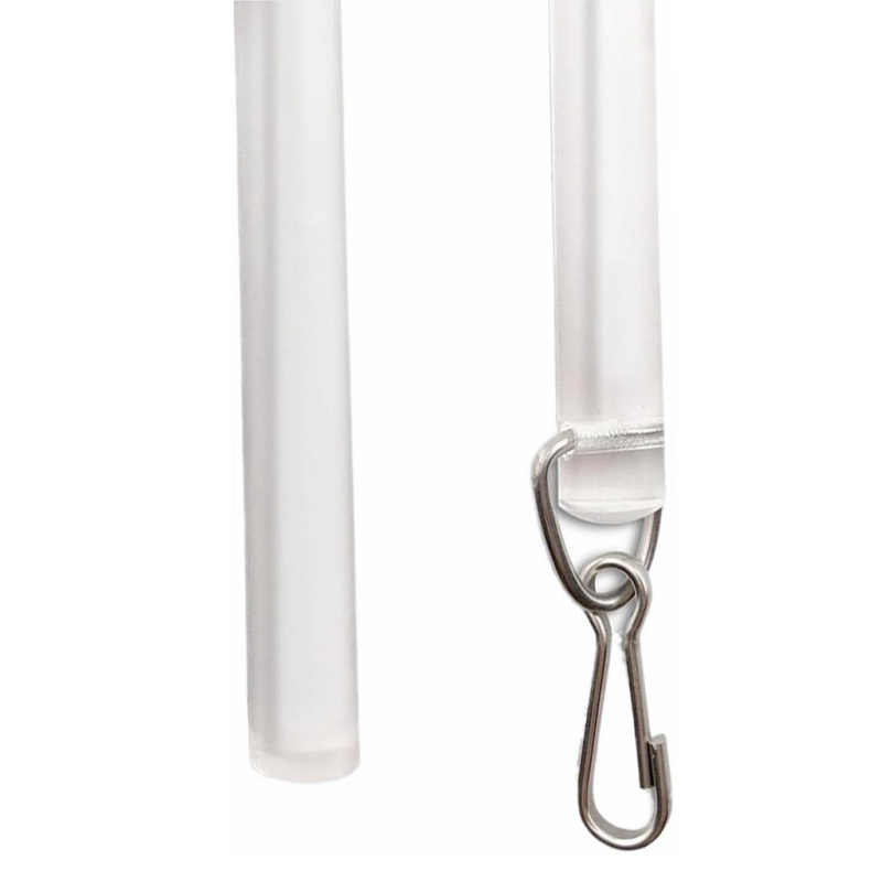 2 bucăți accesorii pentru bara de perdea din acrilic transparent, 91 cm (36 inchi)