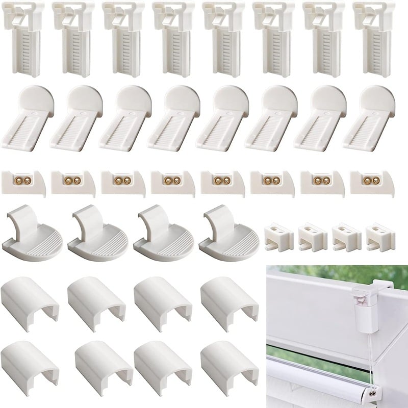 Set de 40 de piese pentru accesorii de perdele plisate, piese de înlocuire de 20 mm