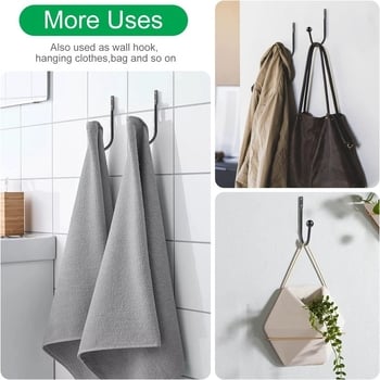 Cuier pentru perdea din aliaj de aluminiu, curbat, 16 cm, cu accesoriu de fixare