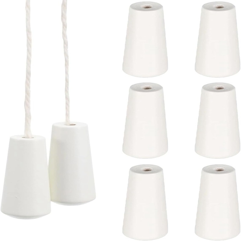 Set cu 6 ceasuri din lemn bej și accesorii pentru perdele
