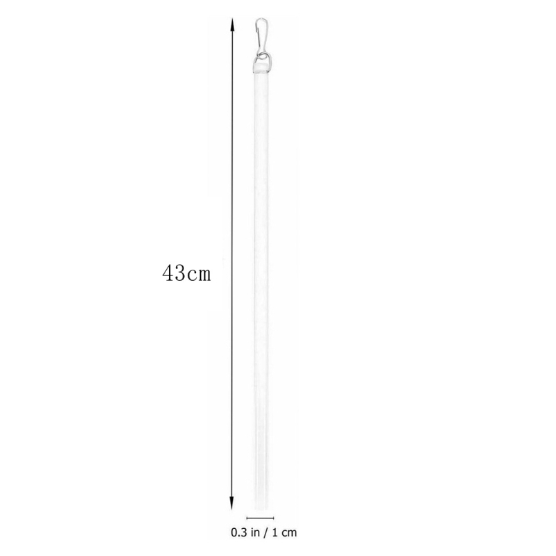 Bară de înclinare din acril, 43 cm, transparentă sau albă, accesorii pentru jaluzele
