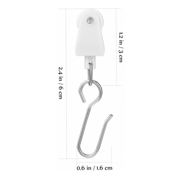 Set de 30 piese accesorii pentru șine curbate de perdele, cu cârlige și role silențioase