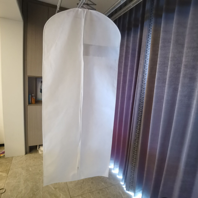 Geantă transparentă pentru paltoane și costume, cu fereastră, din material nețesut, protecție completă împotriva prafului și umezelii