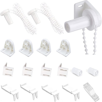 Set de 17 piese accesorii pentru șinele de perdea, compatibil cu perdele plisate, venețiene, verticale și rulouri