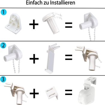Set de 17 piese accesorii pentru șinele de perdea, compatibil cu perdele plisate, venețiene, verticale și rulouri