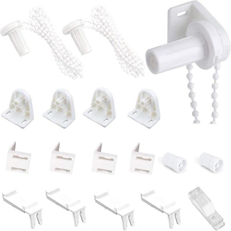 Set de 17 piese accesorii pentru șinele de perdea, compatibil cu perdele plisate, venețiene, verticale și rulouri