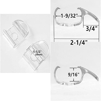 Set de 2 accesorii pentru perdea pentru jaluzele venețiene — clipsuri pentru bara inferioară