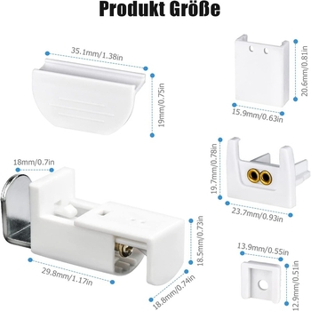 Set de instalare pentru perdele plisate, 18 piese, cu suporturi de montaj și accesorii de fixare pentru rulouri