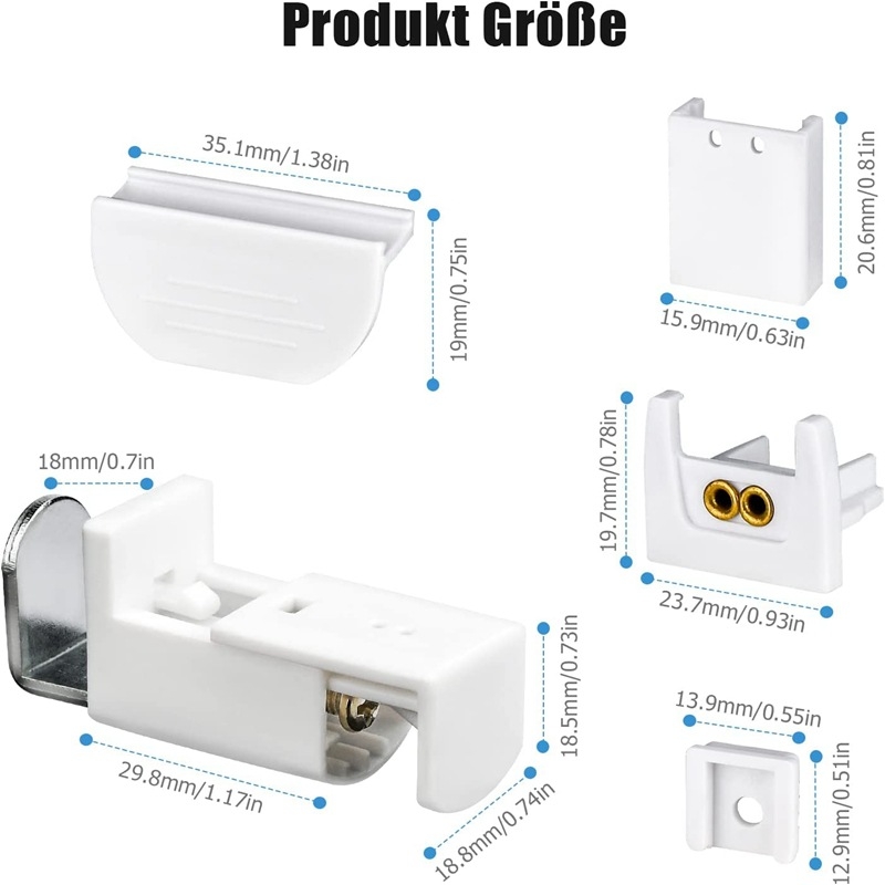 Set de instalare pentru perdele plisate, 18 piese, cu suporturi de montaj și accesorii de fixare pentru rulouri