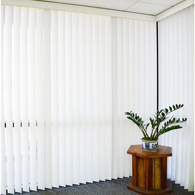 Set de 5 lamele PVC verticale pentru perdele, albe, rezistente la foc, impermeabile, anti-deformare