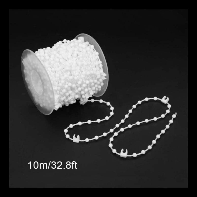 Set de mărgele pentru partea de jos a jaluzelelor, 89 mm, 10 m lungime, accesorii de fixare