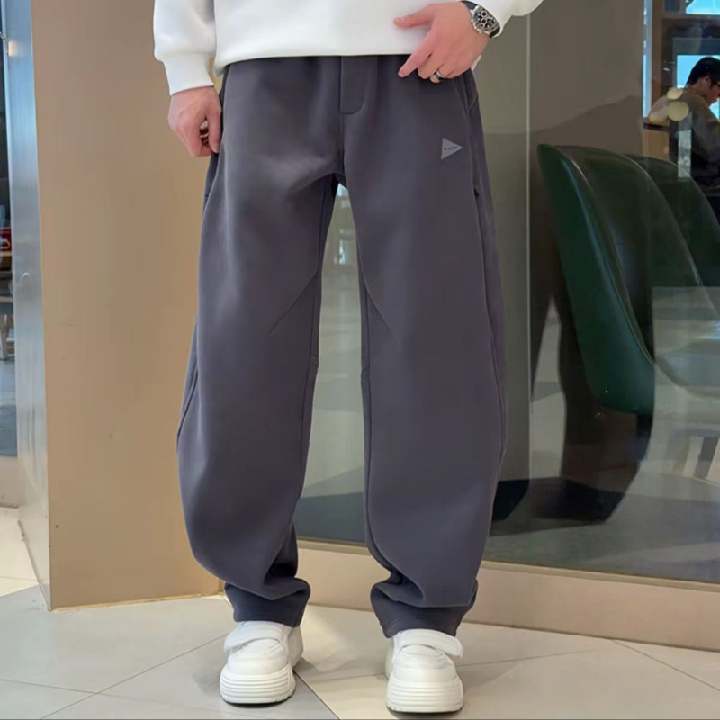 Ανδρικά παντελόνια φόρμας με fleece επένδυση, ίσια γραμμή, άνετα και ζεστά για τον χειμώνα, καθημερινά